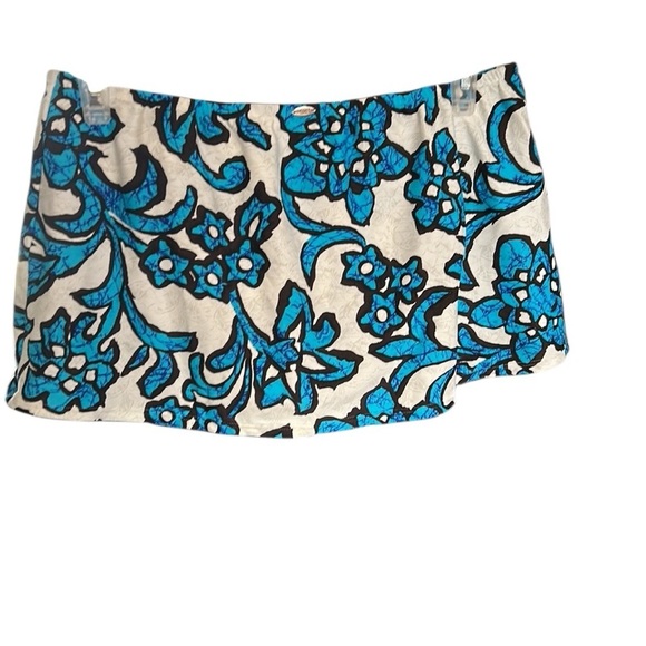 SUNSETS NWT, Swim skirt ,skort, sz 14, floral sea design,blue,white, coastal - Picture 6 of 15